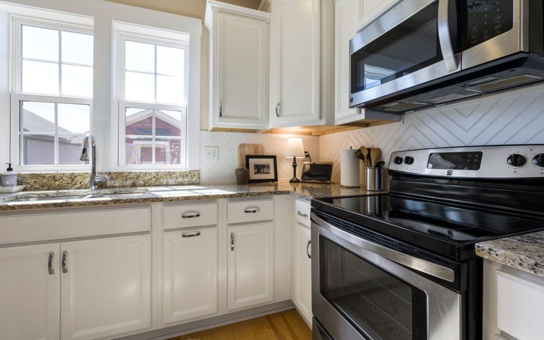 Elegant painted kitchen cabinetry in a luxury home